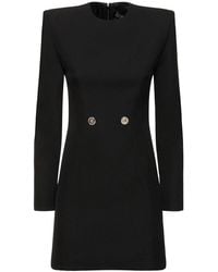 Versace - Virgin Wool Mini Dress - Lyst
