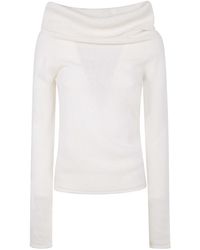 Nuur - Long Sleeves Boat Neck Sweater - Lyst
