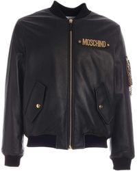 Moschino - Metal Logo Bomber Jacket - Lyst