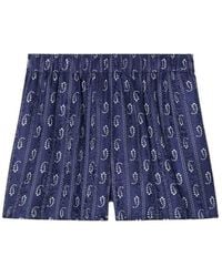 Tory Burch - Printed Silk Blend Shorts - Lyst