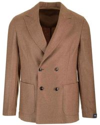 Barba Napoli - Easy Double Breasted Jacket - Lyst