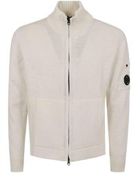 C.P. Company - Compact Cotton Zipped Cardigan - Lyst