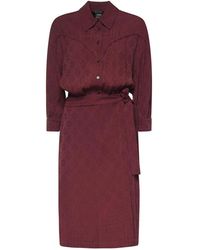 Pinko - Viscose Midi Dress - Lyst