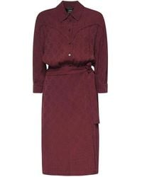 Pinko - Viscose Midi Dress - Lyst
