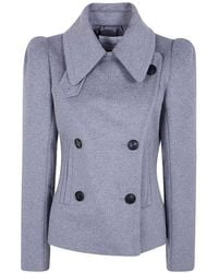 7 For All Mankind - Virgin Wool Double Breasted Jacket - Lyst