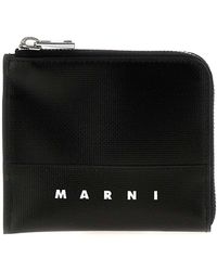 Marni - Plastic Wallet Logo Print Zip - Lyst