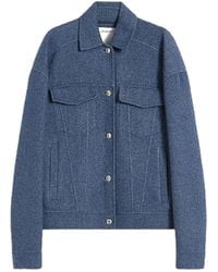 Sportmax - Flap-Pocket Metal-Button Wool Jacket - Lyst