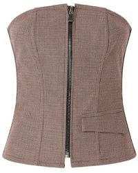 Pinko - Zip-Front Bustier Top - Lyst