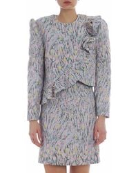 Vivetta - Erba Embroidered Jacket With Pastel Flowers - Lyst