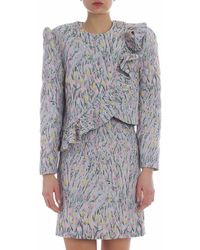 Vivetta - Erba Embroidered Jacket With Pastel Flowers - Lyst