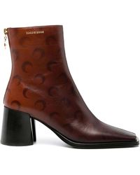 Marine Serre - Shaded Leather Heel Ankle Boots - Lyst