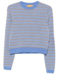 Guest In Residence - Delft Striped Pure Cashmere Sweater - Lyst