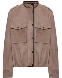 Brunello Cucinelli - Suede Jacket - Lyst
