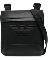 Emporio Armani - Small Leather Messenger Bag - Lyst