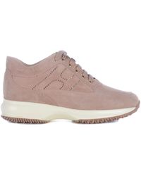 Hogan - Interactive Suede Sneakers With Logo - Lyst
