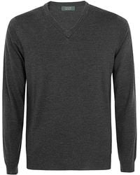 Zanone - V-Neck Slim Fit - Lyst