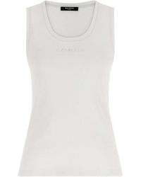 Balmain - Logo Embroidery Tank Top - Lyst
