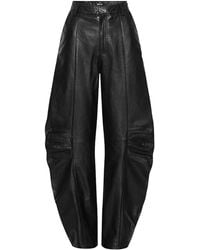 ROTATE BIRGER CHRISTENSEN - Leather Cargo Trousers - Lyst