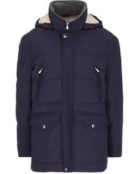 Brunello Cucinelli - Padded Hooded Coat - Lyst