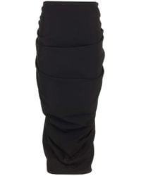 Dries Van Noten - Wool Jersey Midi Skirt - Lyst