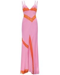 MSGM - Dress With Lace Details - Lyst