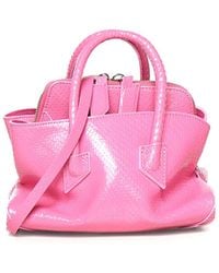 The Attico - La Passeggiata Mini Leather Top Handle Bag - Lyst
