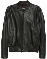 Emporio Armani - Leather Jacket - Lyst