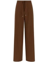 Max Mara - Wool Canvas Fluid Jogging Trousers - Lyst