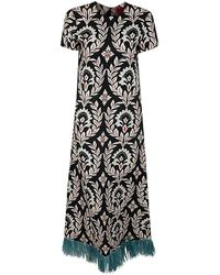 La DoubleJ - Swing Dress With Feathers - Lyst