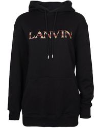 Lanvin - Cotton Hoodie With Logo - Lyst