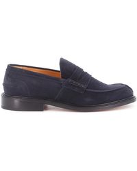 Tricker's - James Suede Penny Loafers - Lyst