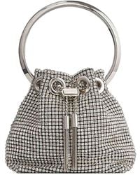 Jimmy Choo - Micro Bon Bon Crystal Embellished Bucket Bag - Lyst