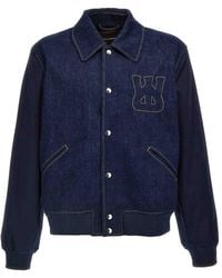 Wales Bonner - The Echo Denim Varsity Jacket - Lyst