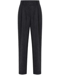 Giorgio Armani - Tailored Wool Trousers With Pleats - Lyst