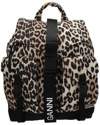 Ganni - Leapard Tech Backpack - Lyst