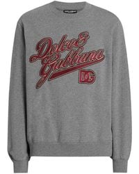 Dolce & Gabbana - Long Sleeve Crew-Neck Sweatshirt - Lyst