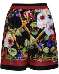 Dolce & Gabbana - Multicolor Silk Shorts - Lyst