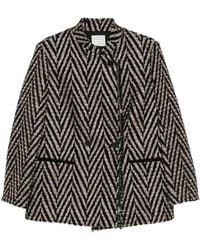 forte_forte - Chevron Short Coat - Lyst