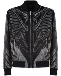 Balmain - All-Over Embroidered Jacket With Studs - Lyst