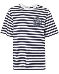 Versace - T-shirt Striped Jersey Fabric - Lyst