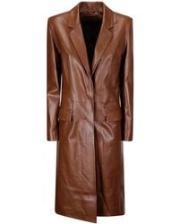 DESA NINETEENSEVENTYTWO - Leather Redingote Coat - Lyst