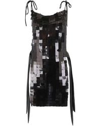 Maria Calderara - Corazza Macro Square Sequins On Tulle Dress - Lyst