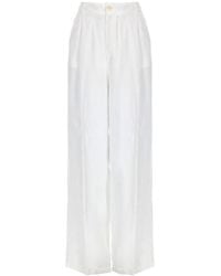 120% Lino - Linen Trousers - Lyst
