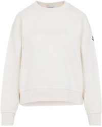 Moncler - Logo Cotton Sweatshirt - Lyst