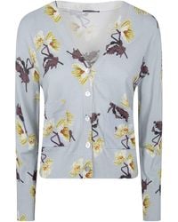 In bed with You - V Neck Printed Cardigan - Lyst
