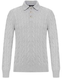 Nome - Polo Shirt With Woven Pattern - Lyst