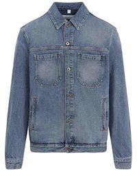 Off-White c/o Virgil Abloh - Off Hal Arrow Skate Denim Jacket - Lyst