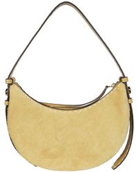 Tory Burch - Romy Suede Pick Stitch Half Moon Bag - Lyst