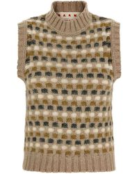 Marni - Shetland Acquard Knit Vest - Lyst