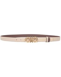 Ferragamo - Reversible And Adjustable Leather Hooks Belt - Lyst
